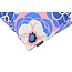 Pink Blue Flower Kissenbezug | 45x45 cm | Baumwolle/Polyester