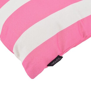 Sierkussen Streep Roze - Outdoor | 45 x 45 cm | Katoen/Polyester