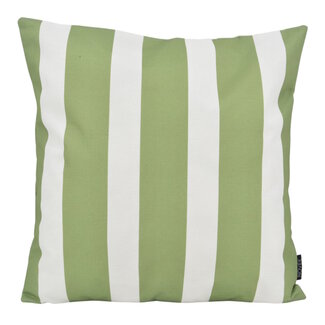 NOVÉE Streep Groen - Outdoor Kussenhoes | 45x45 cm | Katoen/Polyester