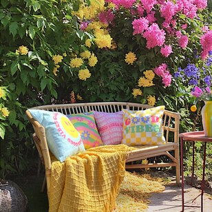 Good Vibes #1 - Outdoor Kussenhoes | 45x45 cm | Katoen/Polyester