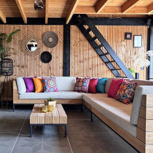 Nila Paars - Outdoor Kussenhoes | 45x45 cm | Katoen/Polyester