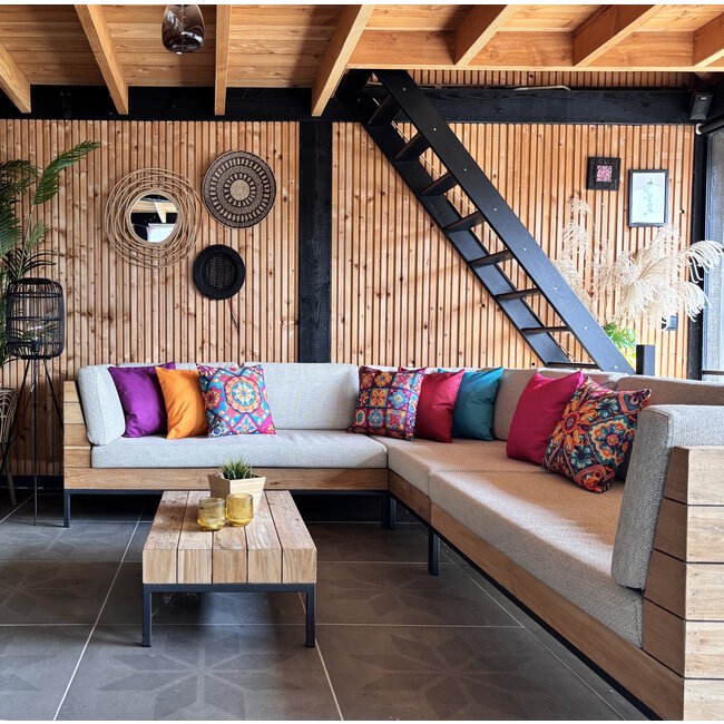 Nila Paars - Outdoor Kussenhoes | 45x45 cm | Katoen/Polyester