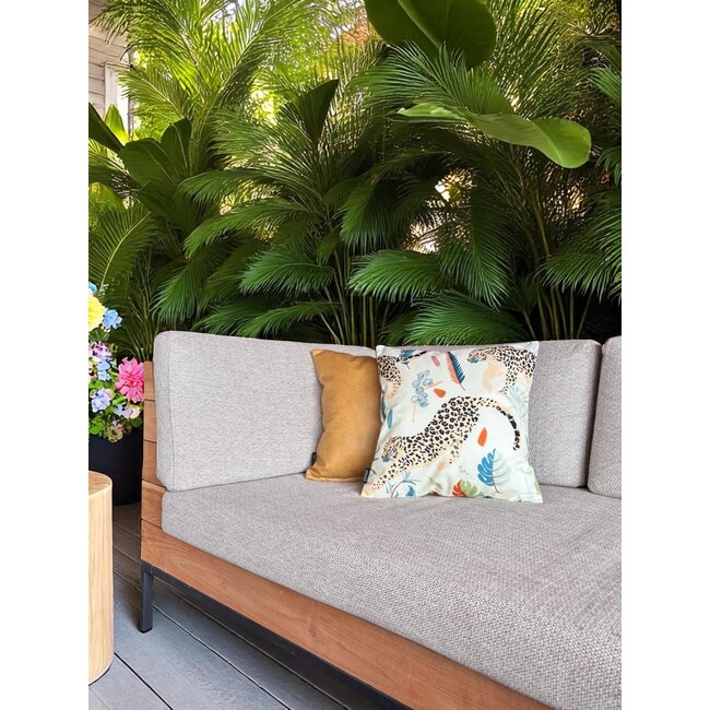 Dean Geel Kussenhoes | 45x45 cm | PU Leder