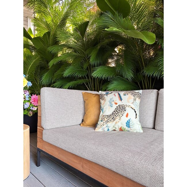 Sierkussen Luipaard Groen - Outdoor | 45 x 45 cm | Katoen/Polyester