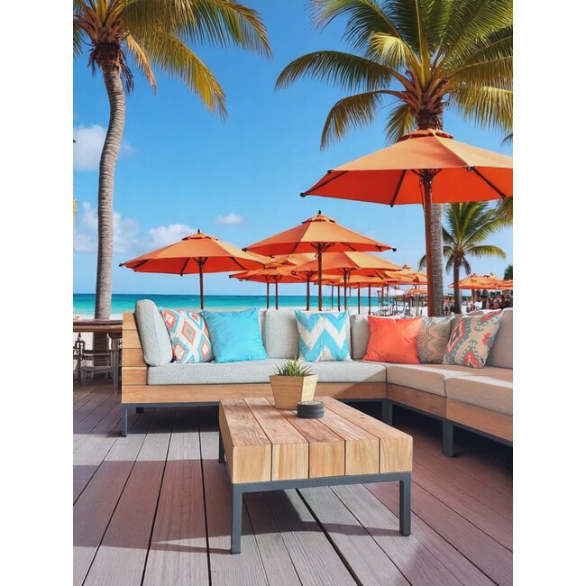 Ocean Vibe #4 - Outdoor Kissenbezug | 45x45 cm | Baumwolle/Polyester