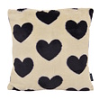 Furry Hart Zwart Kussenhoes | 45x45 cm | Polyester