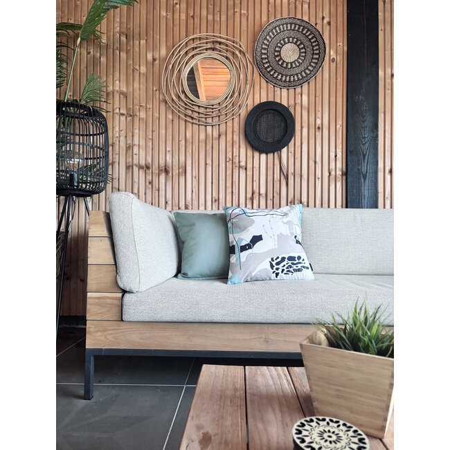 Dean Blauw Kussenhoes | 45x45 cm | PU Leder