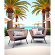 Sierkussen Nila Beige - Outdoor | 45 x 45 cm | Katoen/Polyester
