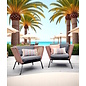 Nila Beige - Outdoor Kussenhoes | 45x45 cm | Katoen/Polyester