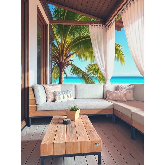 Sierkussen Stars & Shells - Outdoor | 45 x 45 cm | Katoen/Polyester