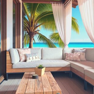 Stars & Shells - Outdoor Kussenhoes | 30x50 cm | Katoen/Polyester