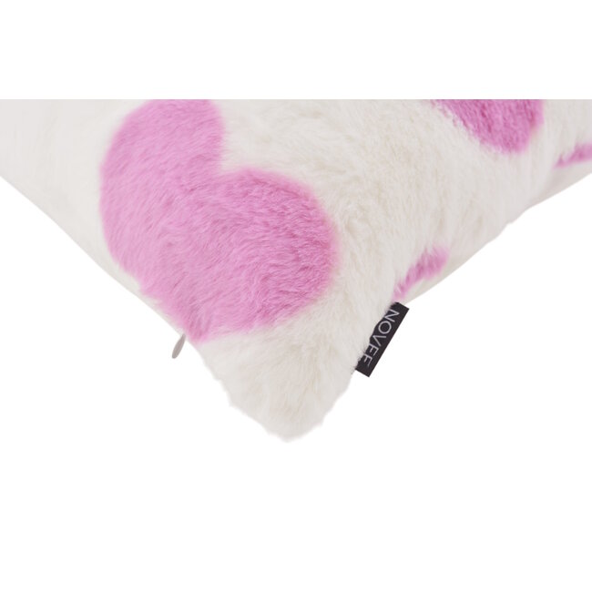 Sierkussen Furry Hart Lichtroze | 45 x 45 cm | Polyester