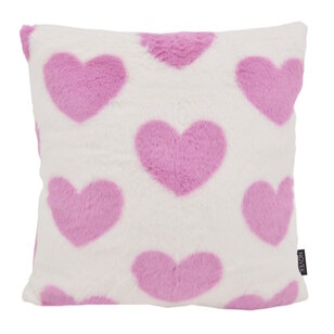 Furry Hart Lichtroze Kussenhoes | 45x45 cm | Polyester