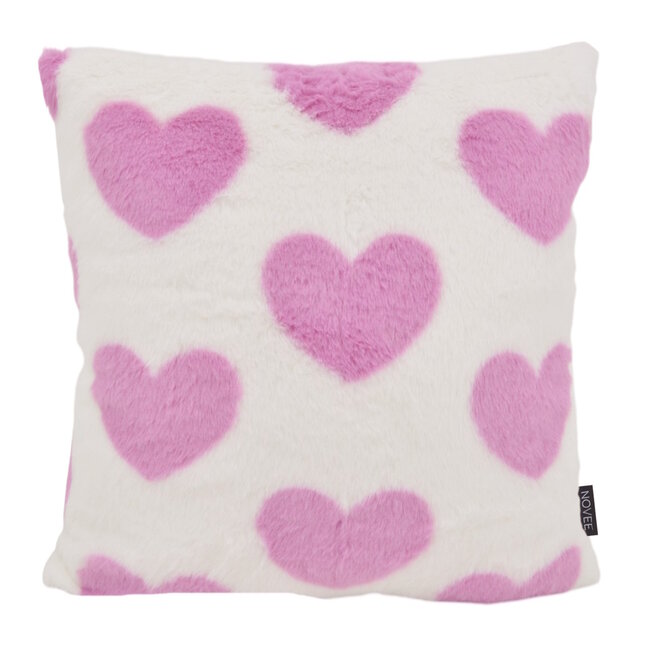 Furry Hart Lichtroze | 45 x 45 cm | Kussenhoes | Polyester