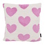 NOVÉE Furry Herz Hellrosa Kissenbezug | 45x45 cm | Polyester