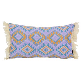 NOVÉE Aztec Purple Kissenbezug | 30x50 cm | Baumwolle/Leinen