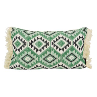 NOVÉE Aztec Green Kussenhoes | 30x50 cm | Katoen/Linnen