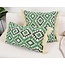 Aztec Green Kissenbezug | 45x45 cm | Baumwolle/Leinen