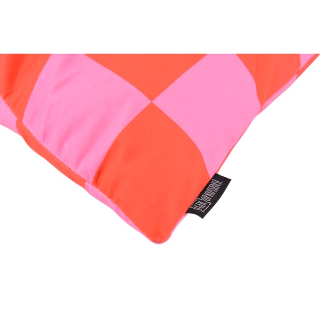 Sierkussen Checker Rood/Roze | 45 x 45 cm | Katoen/Polyester
