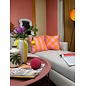 Sierkussen Streep Oranje/Roze | 45 x 45 cm | Katoen/Polyester