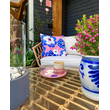Pink Blue Flower Kussenhoes | 45x45 cm | Katoen/Polyester