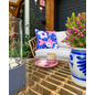 Pink Blue Flower Kussenhoes | 45x45 cm | Katoen/Polyester
