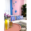 Pink Blue Graphic Kussenhoes | 45x45 cm | Katoen/Polyester