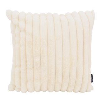 NOVÉE Rosie Rib Crème Kissenbezug | 45x45 cm | Polyester