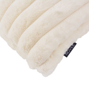 Rosie Rib Creme Kussenhoes | 30x50 cm | Polyester