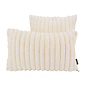 Rosie Rib Creme Kussenhoes | 30x50 cm | Polyester