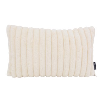 NOVÉE Rosie Rib Crème Kissenbezug | 30x50 cm | Polyester