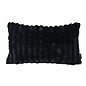 Rosie Rib Zwart Kussenhoes | 30x50 cm | Polyester