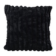 Rosie Rib Zwart Kussenhoes | 45x45 cm | Polyester
