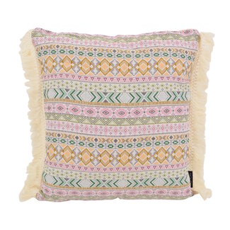 NOVÉE Ibiza Boho Kissenbezug | 45x45 cm | Baumwolle/Leinen