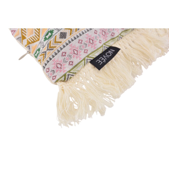 Ibiza Boho Kissenbezug | 30x50 cm | Baumwolle/Leinen