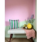 Streep Groen/Roze Kussenhoes | 45x45 cm | Katoen/Polyester