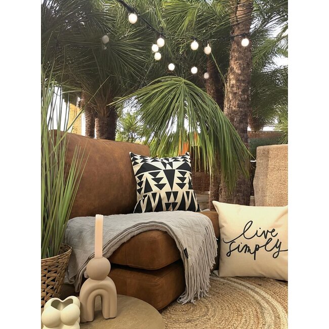 Live Simply Kussenhoes | 45x45 cm | Katoen/Linnen