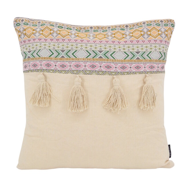 Sierkussen Ibiza Tassle | 45 x 45 cm | Katoen/Linnen