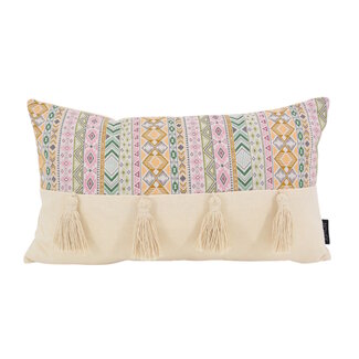 NOVÉE Ibiza Tassle Kissenbezug | 30x50 cm | Baumwolle/Leinen