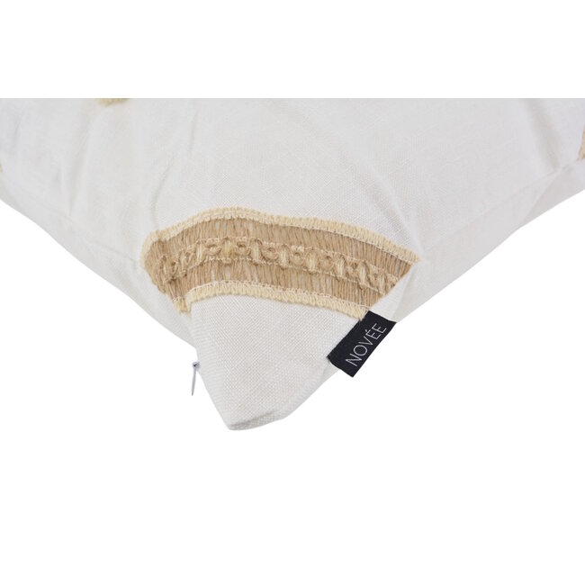 Square Jute Kussenhoes | 45x45 cm | Katoen/Jute