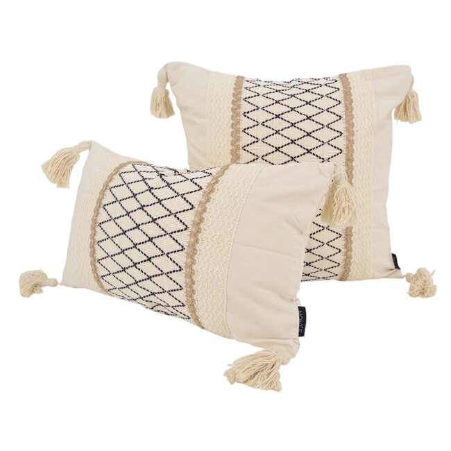 Nova Jute Kissenbezug | 45x45 cm | Baumwolle/Jute