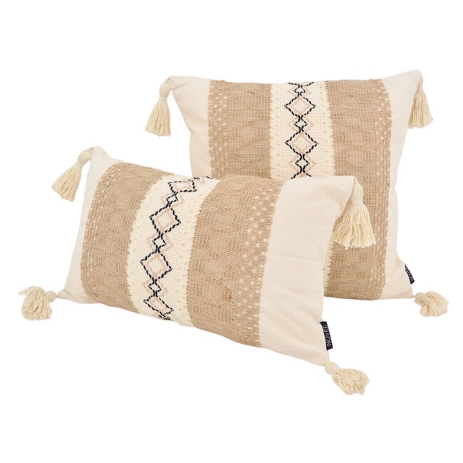 Iza Jute Kissenbezug | 45x45 cm | Baumwolle/Jute