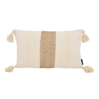 NOVÉE Bibi Jute Kussenhoes | 30x50 cm | Katoen/Jute