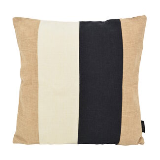 NOVÉE Stripe Jute Kissenbezug | 45x45 cm | Baumwolle