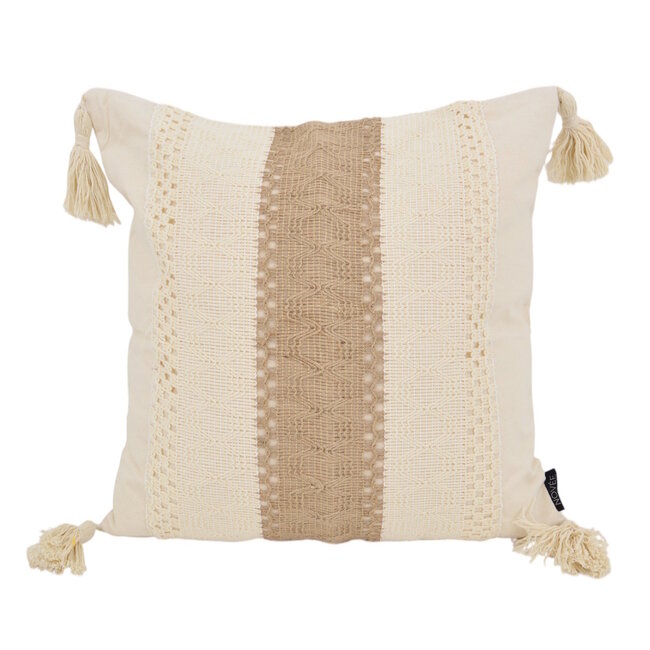 Sierkussen Bibi Jute | 45 x 45 cm | Katoen/Jute