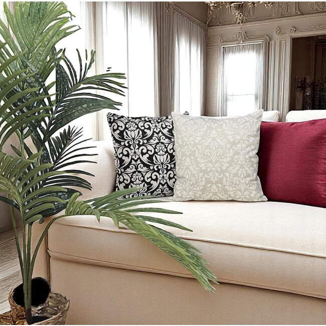 Barok Zwart/Wit | 45 x 45 cm | Kussenhoes | Katoen/Polyester