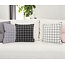 Vierkantjes Wit/Zwart Kussenhoes | 45x45 cm | Katoen/Polyester