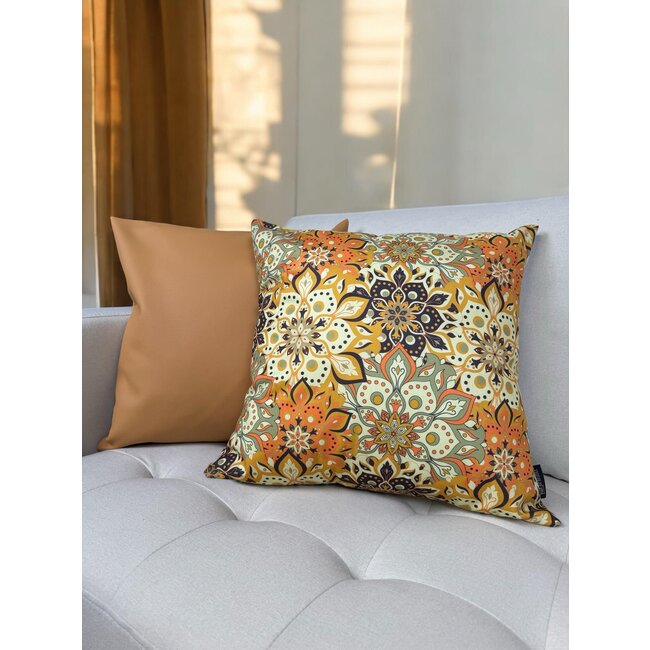 Retro Mandala #2 Kussenhoes | 45x45 cm | Katoen/Polyester