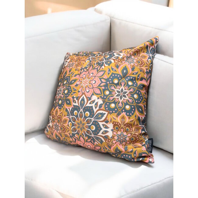 Sierkussen Retro Mandala #4 | 45 x 45 cm | Katoen/Polyester