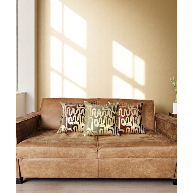 Sierkussen Naja Verde | 45 x 45 cm | Velvet/Viscose